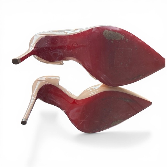 Christian Louboutin So Kate 120 Sz 38 5 - Nude Pointed Toe Red Heel - Box & Bag - Picture 5 of 16